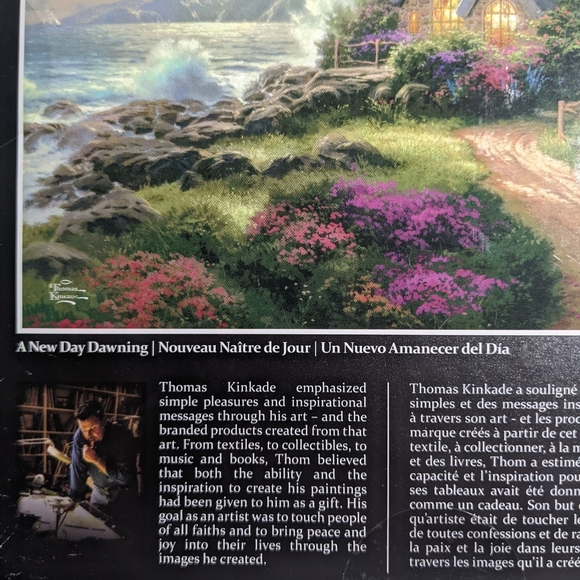 Puzzle Metallic 750 pc Nature Cottage Kinkade A New Day Dawning Special Edition - Picture 3 of 9